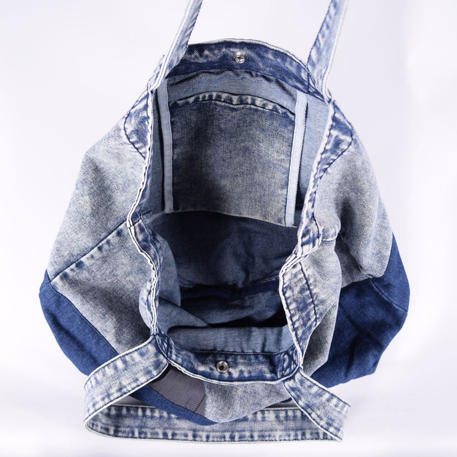 MINT NeKO パッチワークデニムトートバッグ B