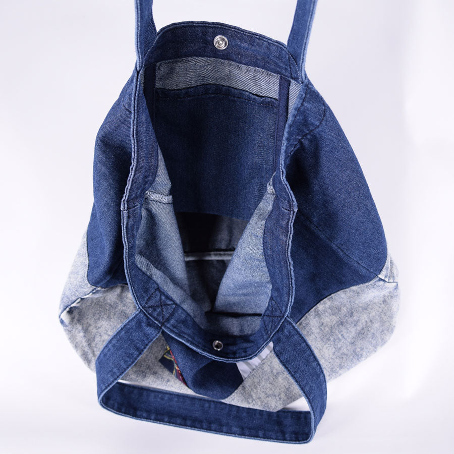 MINT NeKO パッチワークデニムトートバッグ A