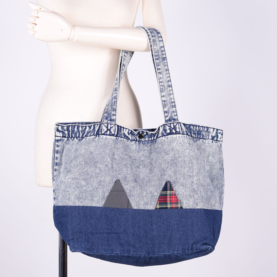 MINT NeKO パッチワークデニムトートバッグ B