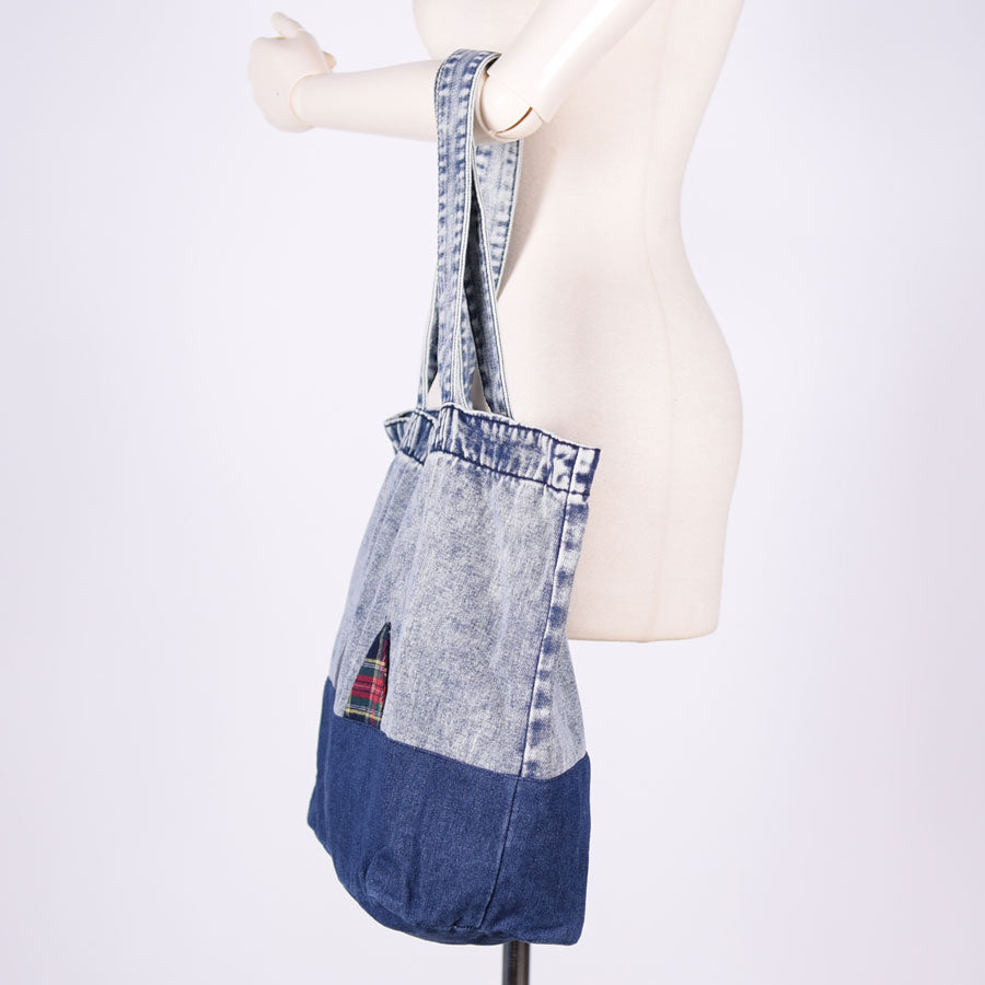 MINT NeKO パッチワークデニムトートバッグ B