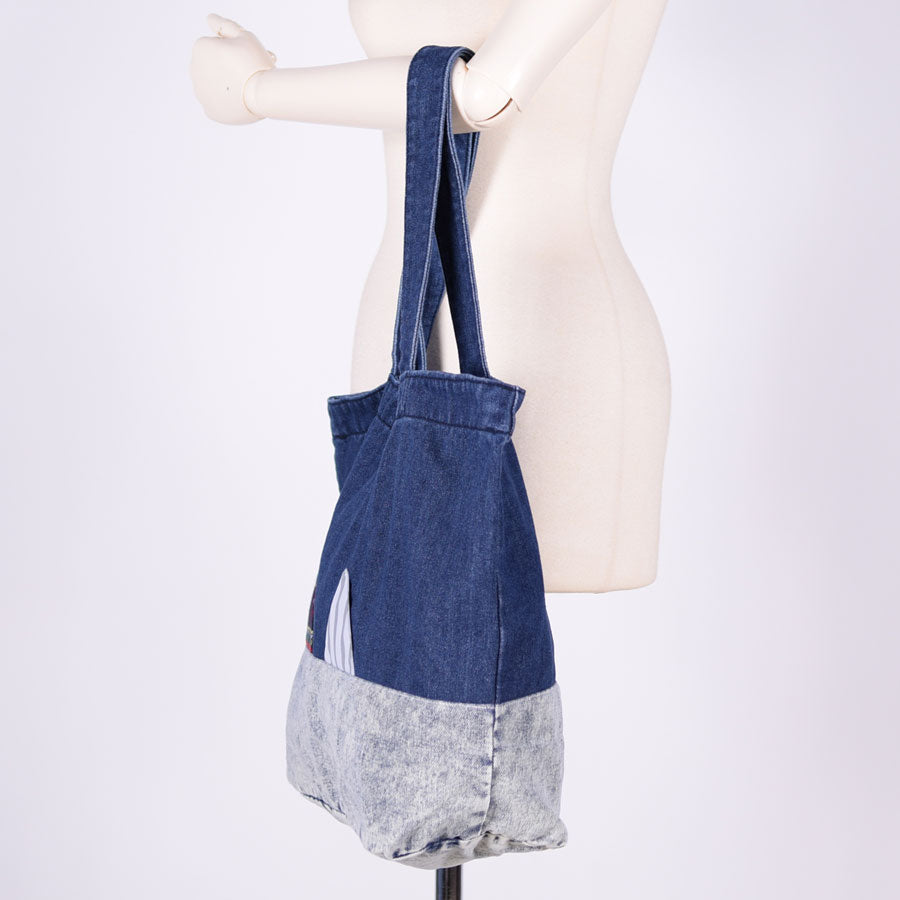 MINT NeKO パッチワークデニムトートバッグ A