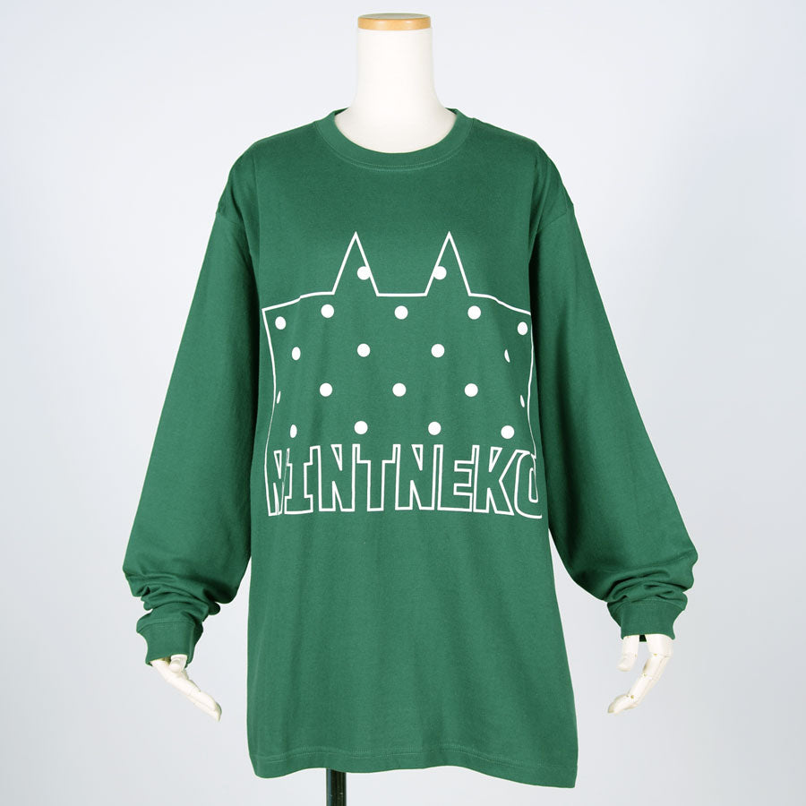MINT NeKO Dot Logo Long Sleeve T-shirt / GRN