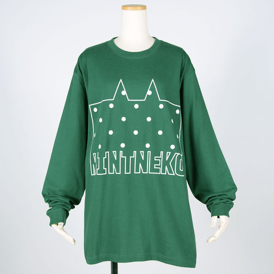 MINT NeKO Dot Logo Long Sleeve T-shirt / GRN