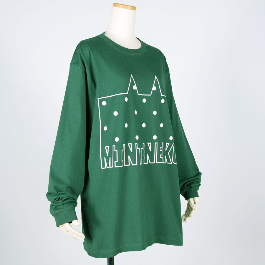 MINT NeKO Dot Logo Long Sleeve T-shirt / GRN