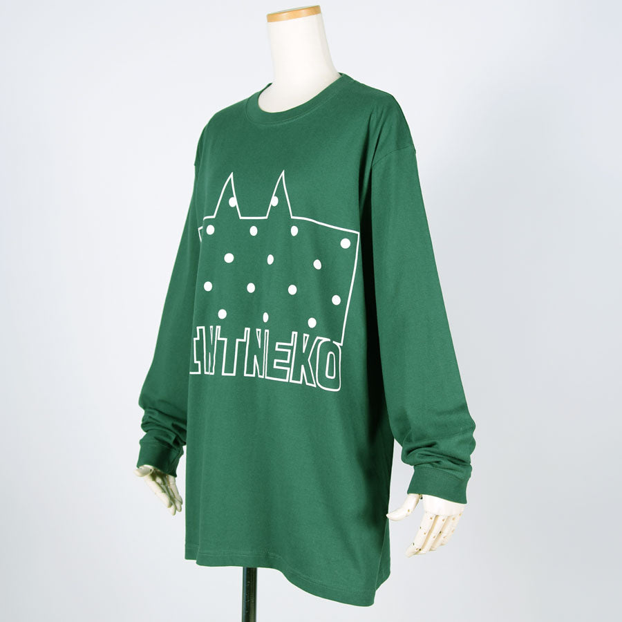 MINT NeKO Dot Logo Long Sleeve T-shirt / GRN
