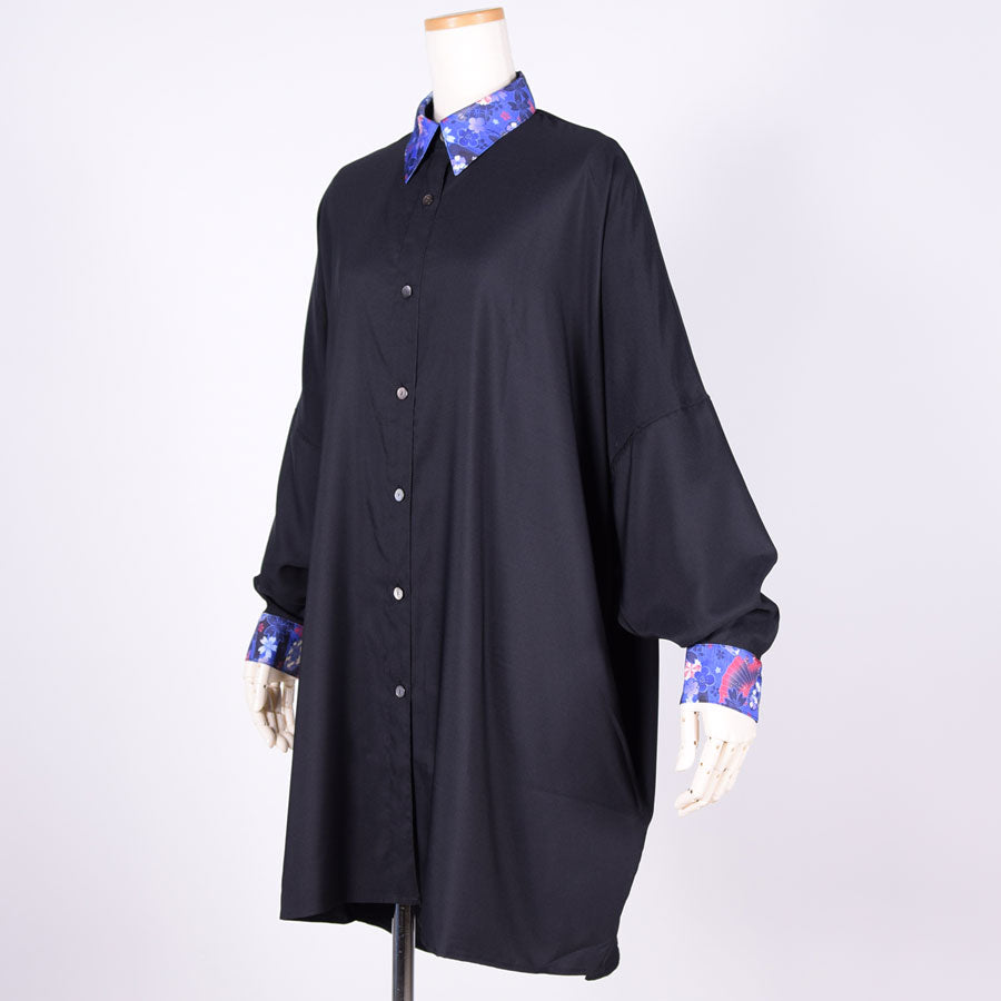 gouk ビッグシャツコート BK-NV