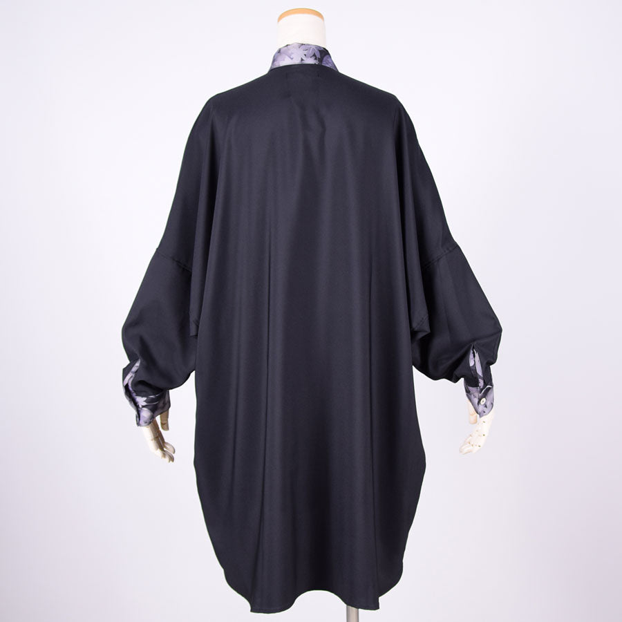 gouk ビッグシャツコート BK-GY
