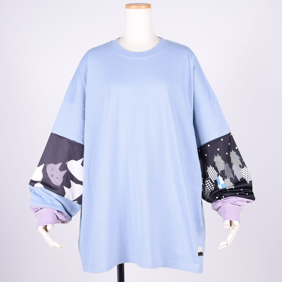 MINT NeKO パッチワークカットソー BL