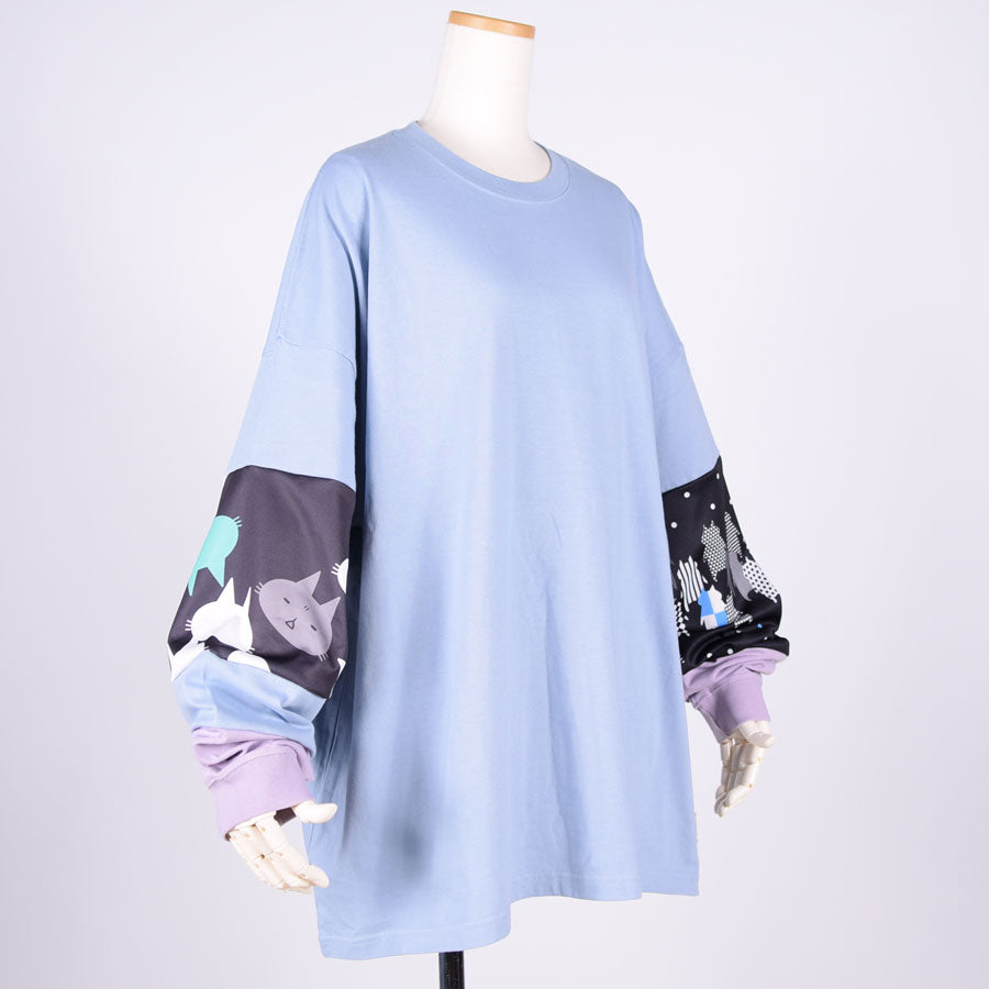 MINT NeKO パッチワークカットソー BL