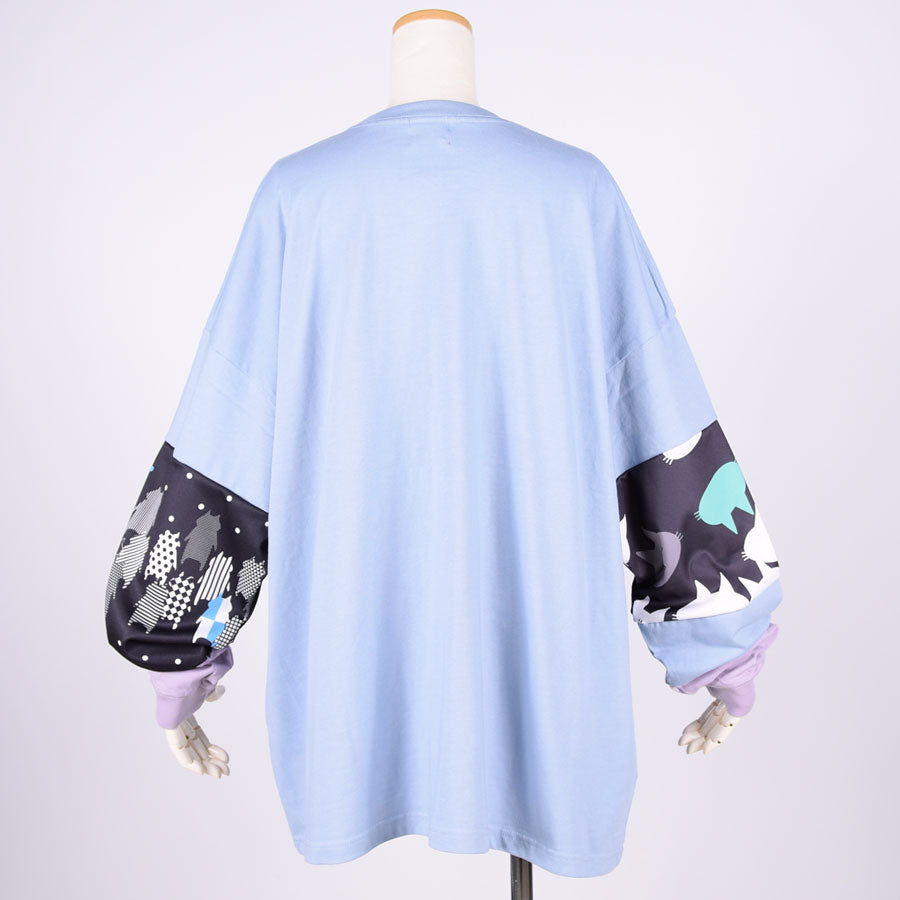 MINT NeKO パッチワークカットソー BL