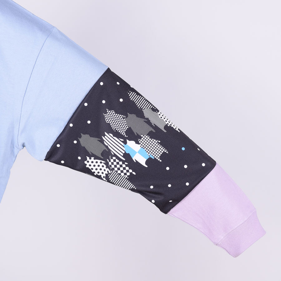 MINT NeKO パッチワークカットソー BL