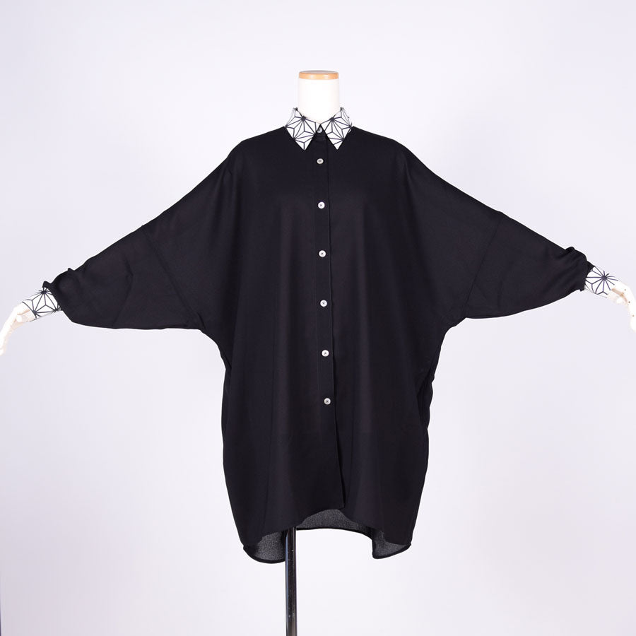 gouk Big Shirt Coat / BK-WH