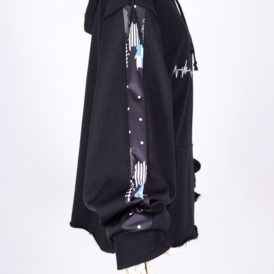 MINT NeKO ボリュームスリーブフーディー BK