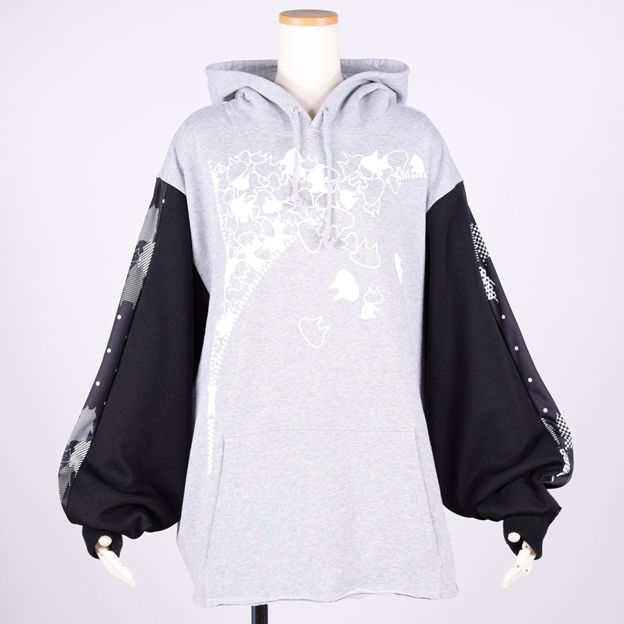 MINT NeKO ボリュームスリーブフーディー GY