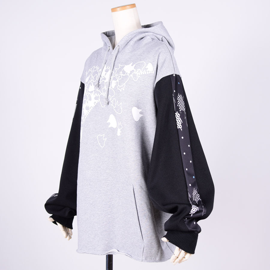 MINT NeKO ボリュームスリーブフーディー GY