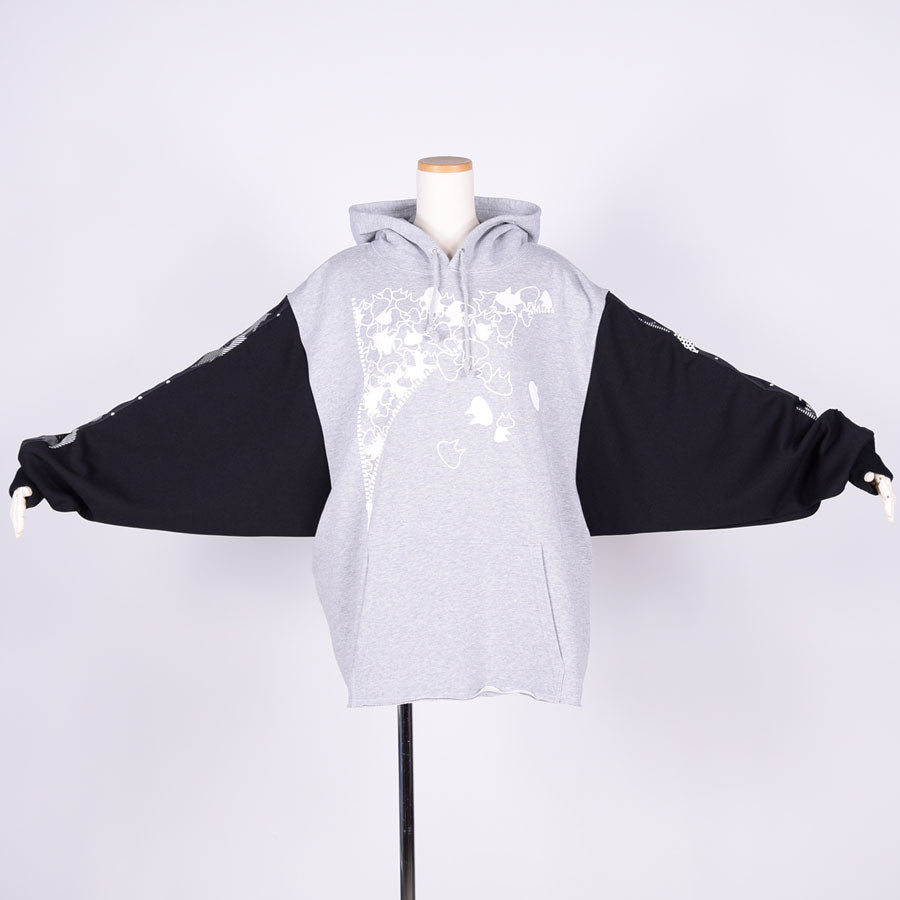 MINT NeKO ボリュームスリーブフーディー GY