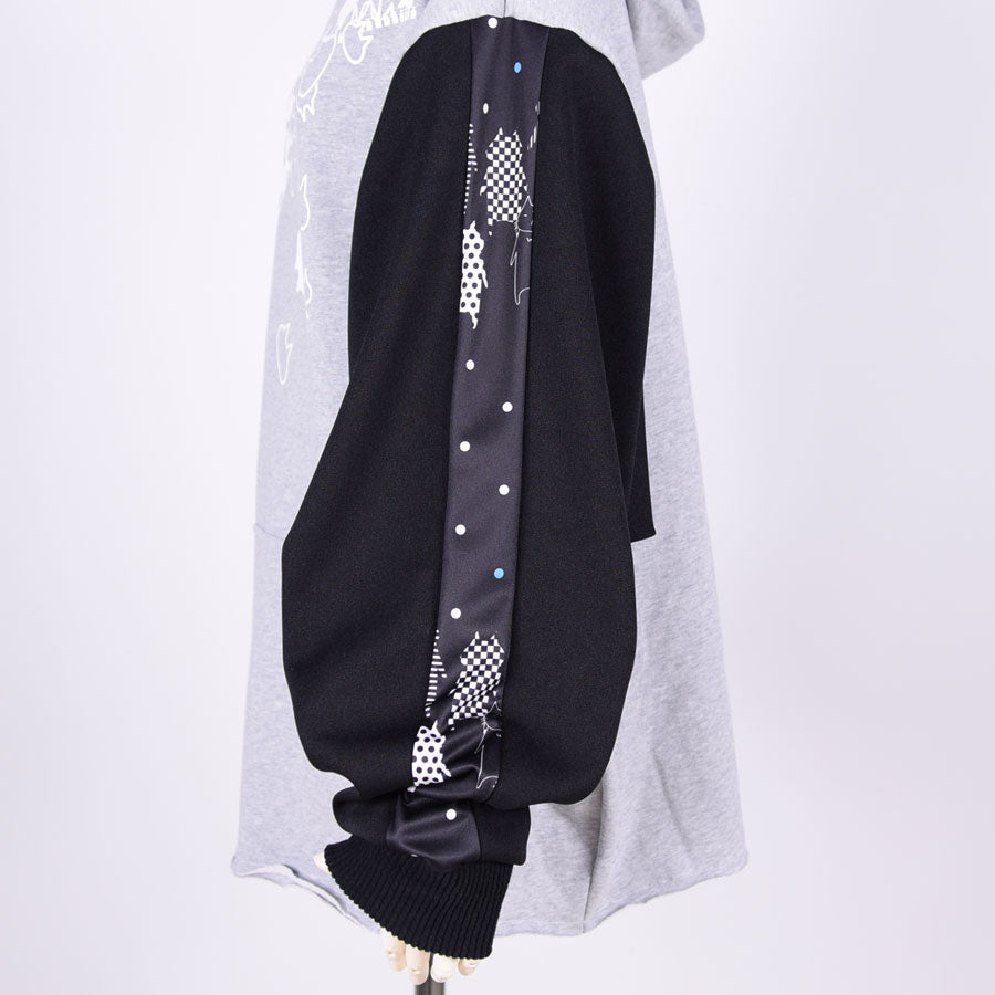 MINT NeKO ボリュームスリーブフーディー GY