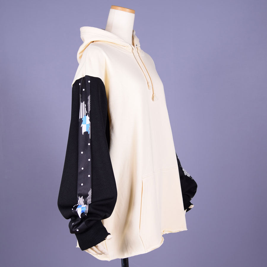 MINT NeKO ボリュームスリーブフーディー WH