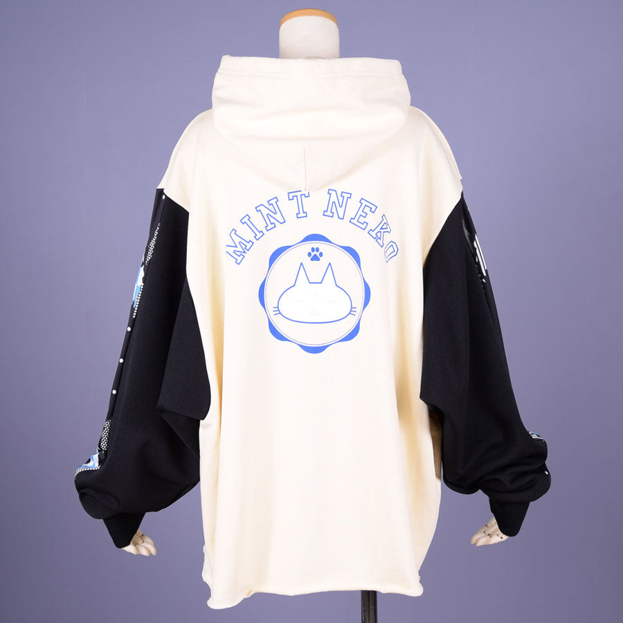 MINT NeKO ボリュームスリーブフーディー WH