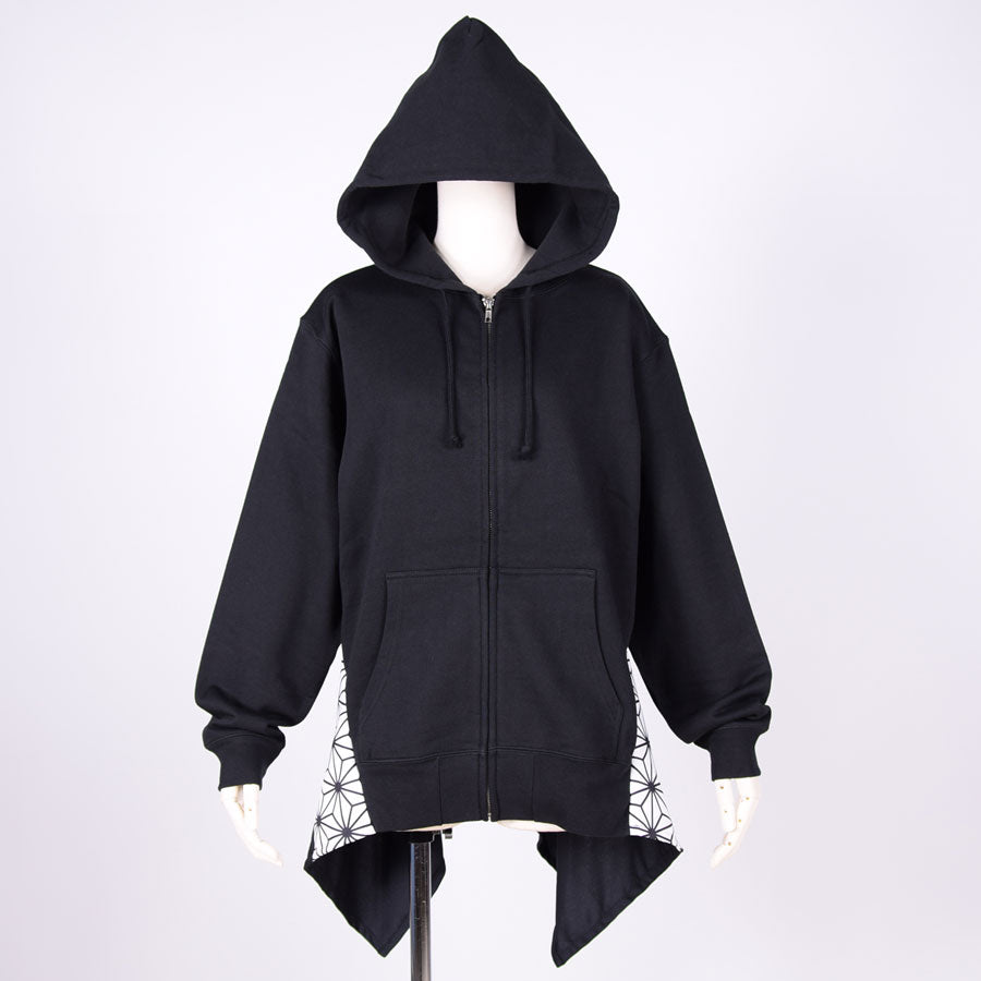 gouk ひらひらパーカー BK-WH