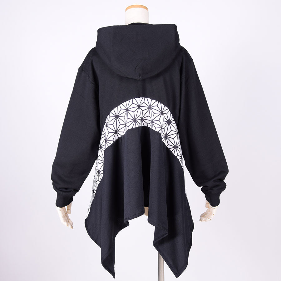 gouk ひらひらパーカー BK-WH