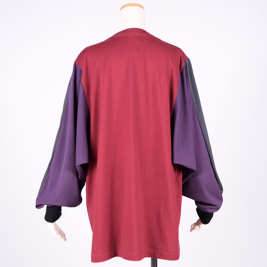 MINT NeKO マルチカラースリーブカットソー RD