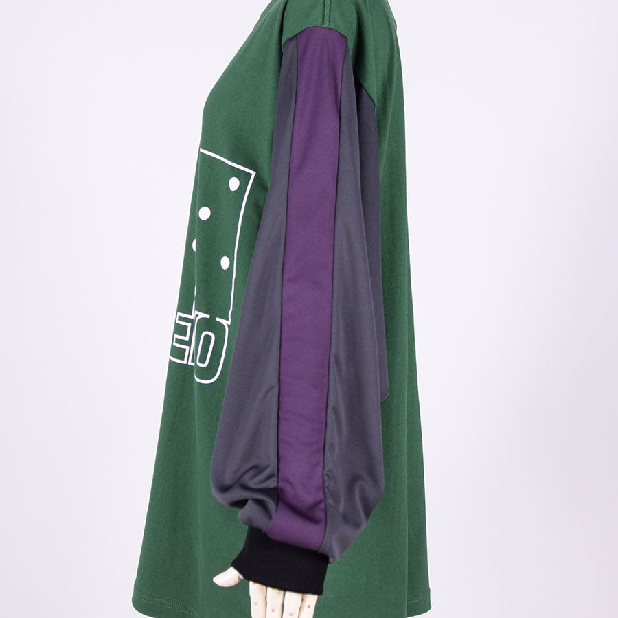 MINT NeKO マルチカラースリーブカットソー GRN