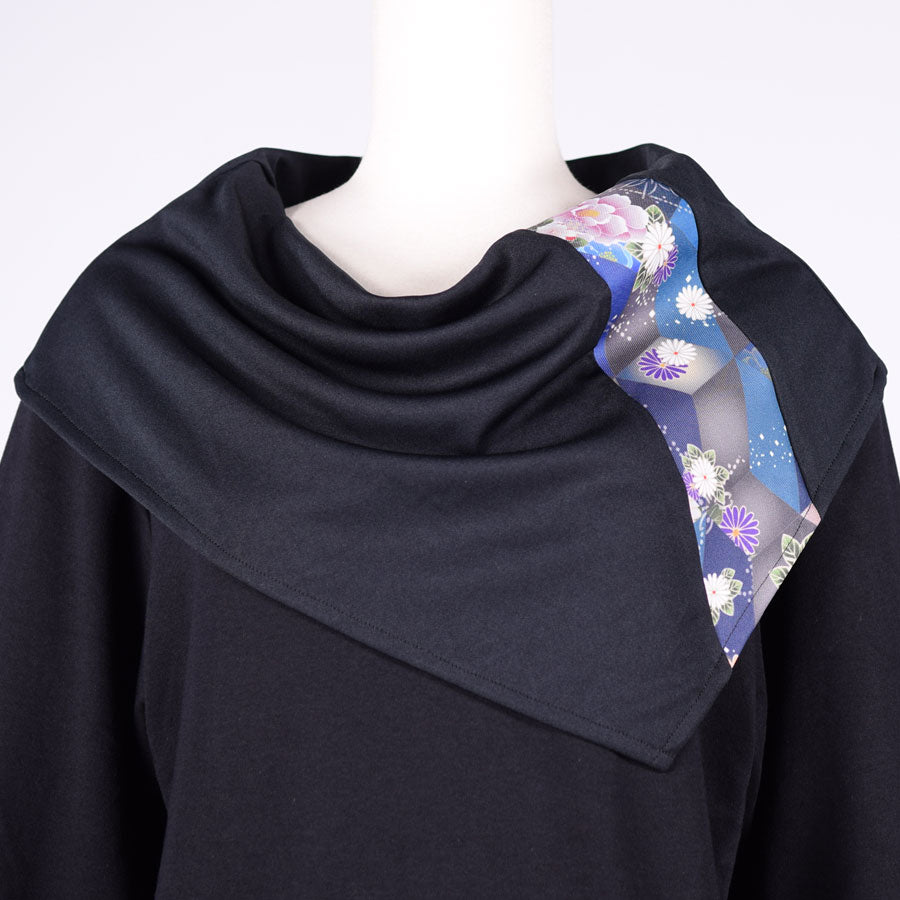 gouk ケープ付きトップス BK-BL