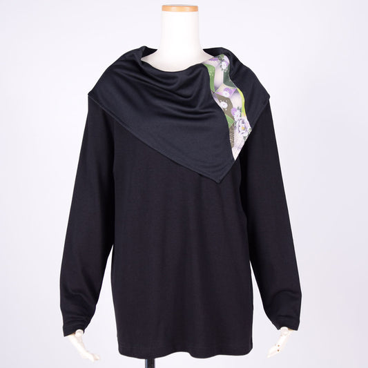 gouk ケープ付きトップス BK-GRN