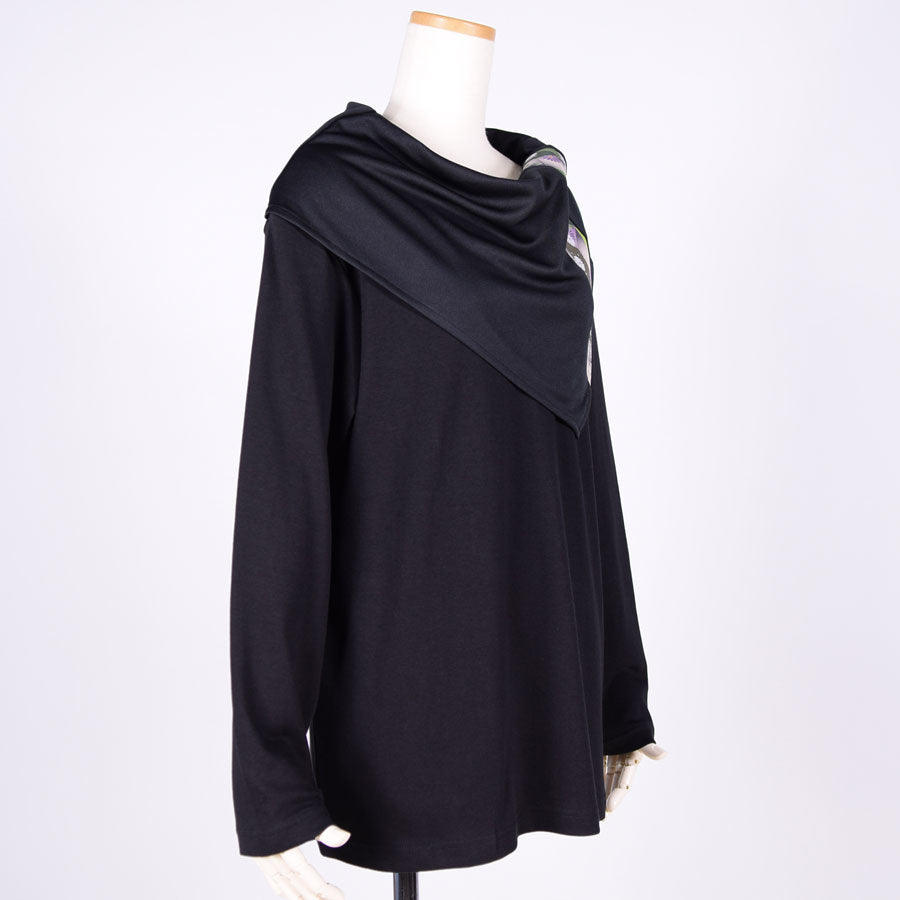 gouk ケープ付きトップス BK-GRN