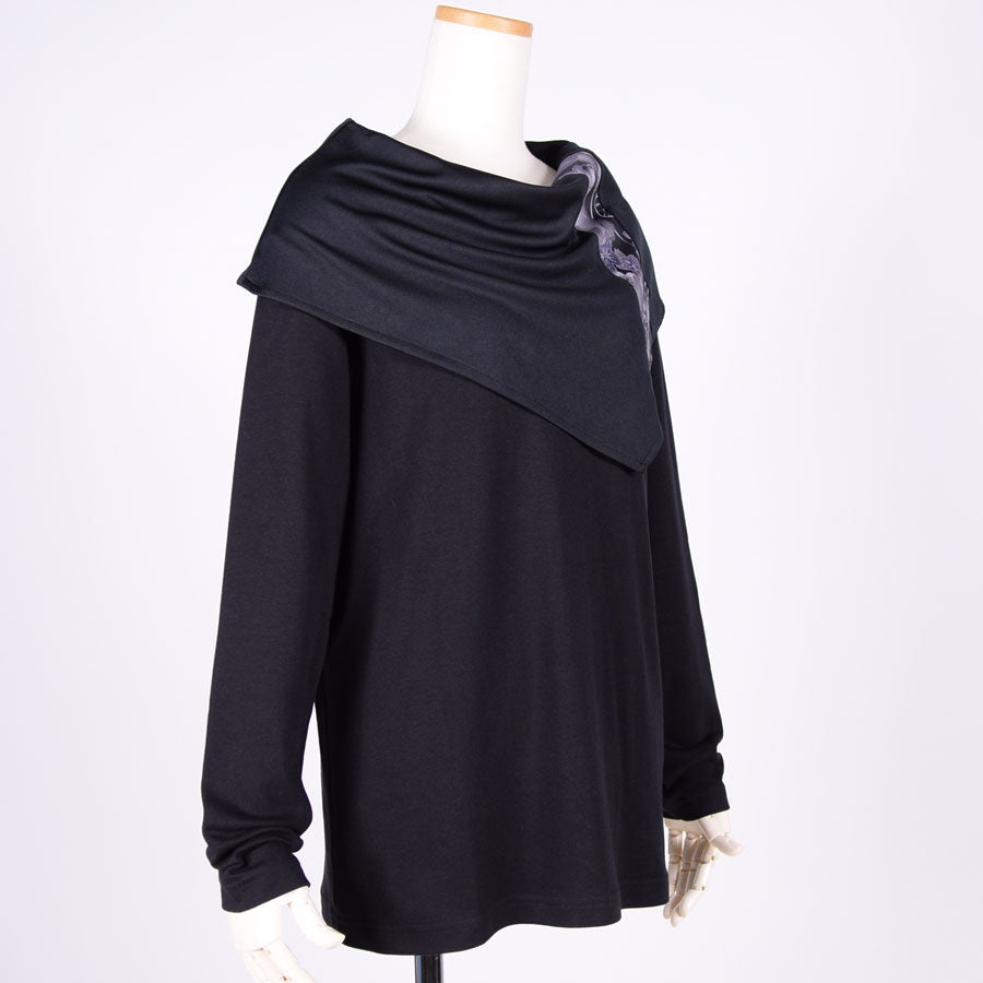 gouk ケープ付きトップス BK-BK
