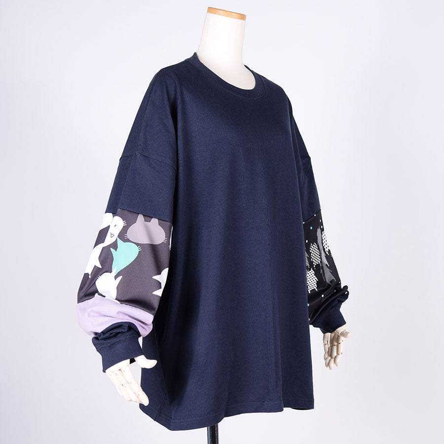 MINT NeKO パッチワークカットソー NV