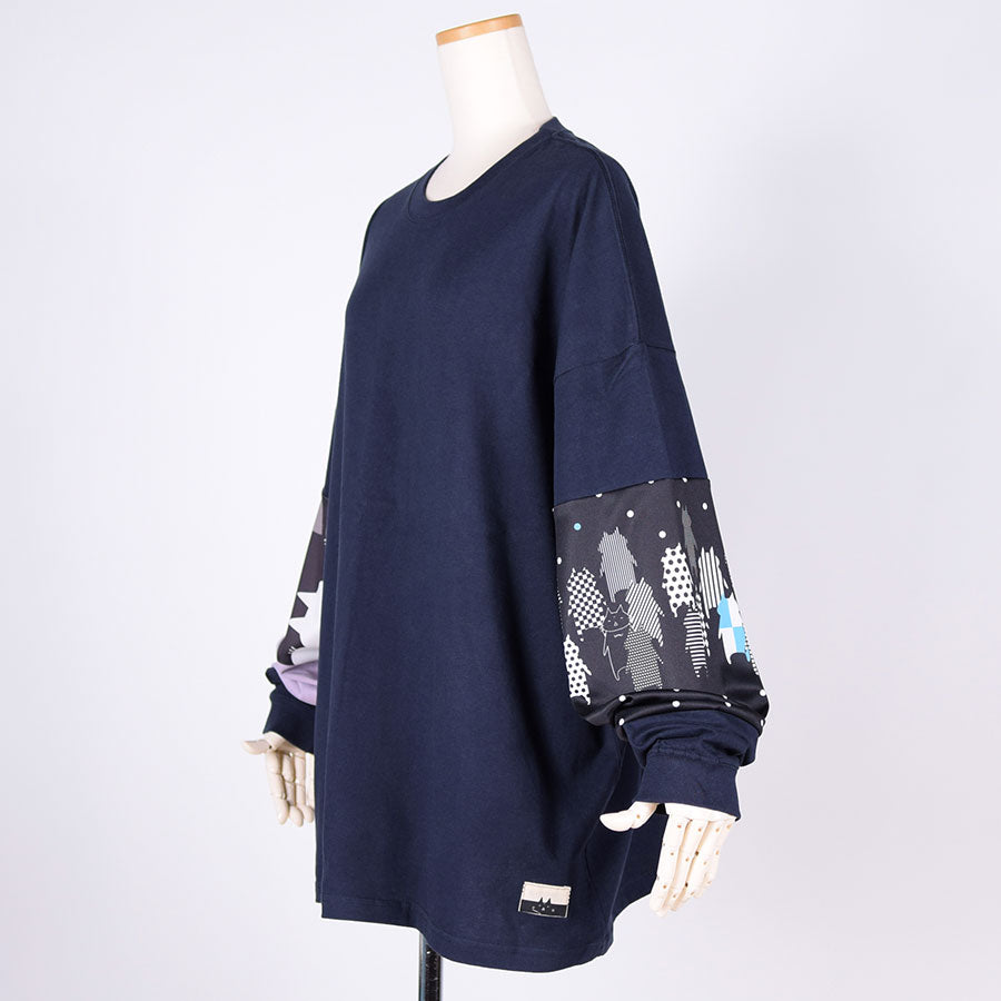 MINT NeKO パッチワークカットソー NV