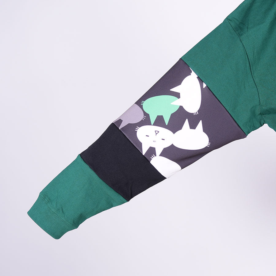 MINT NeKO パッチワークカットソー GRN