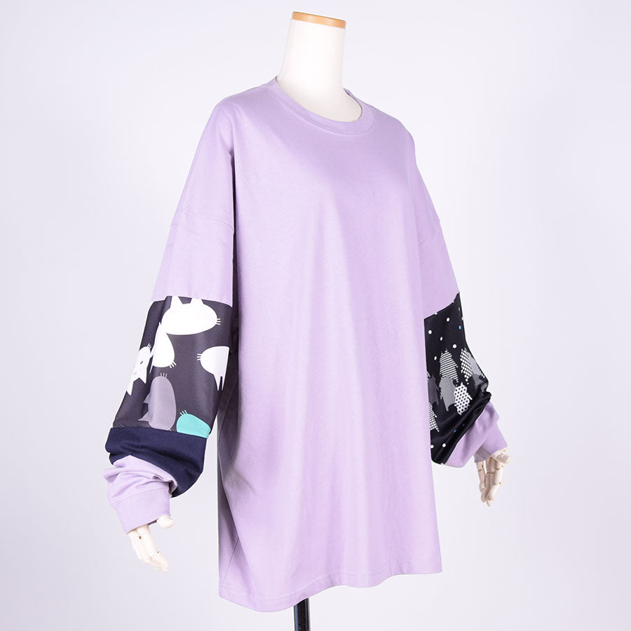 MINT NeKO パッチワークカットソー PUR