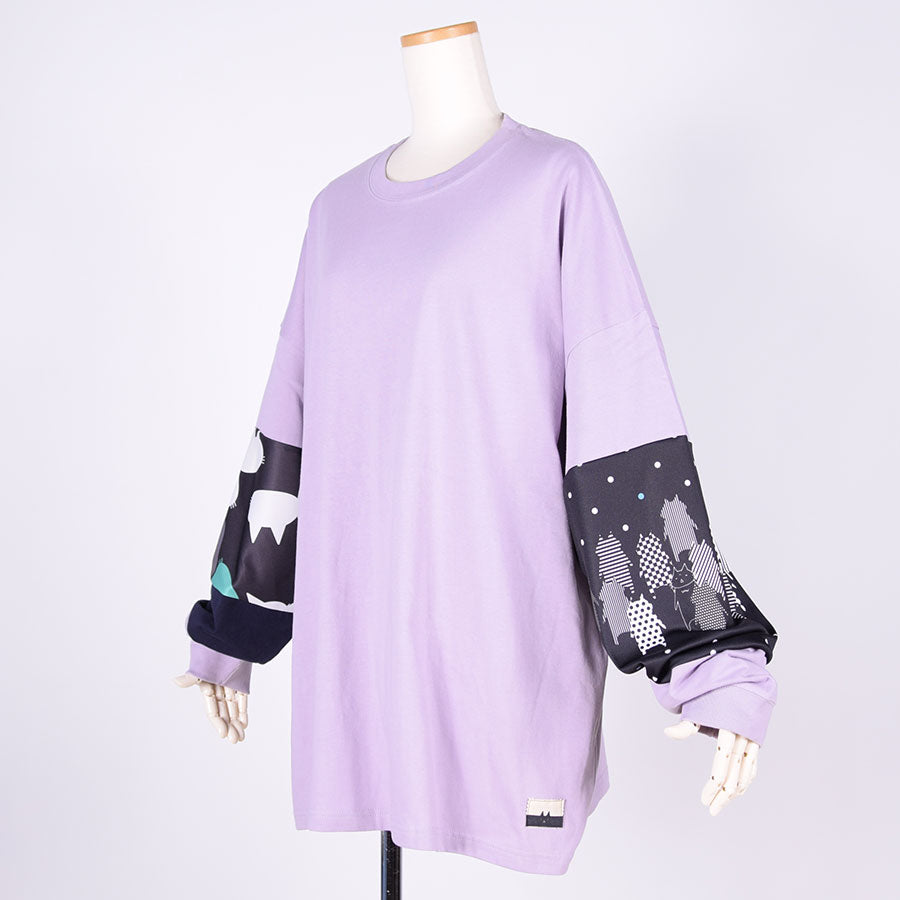 MINT NeKO パッチワークカットソー PUR