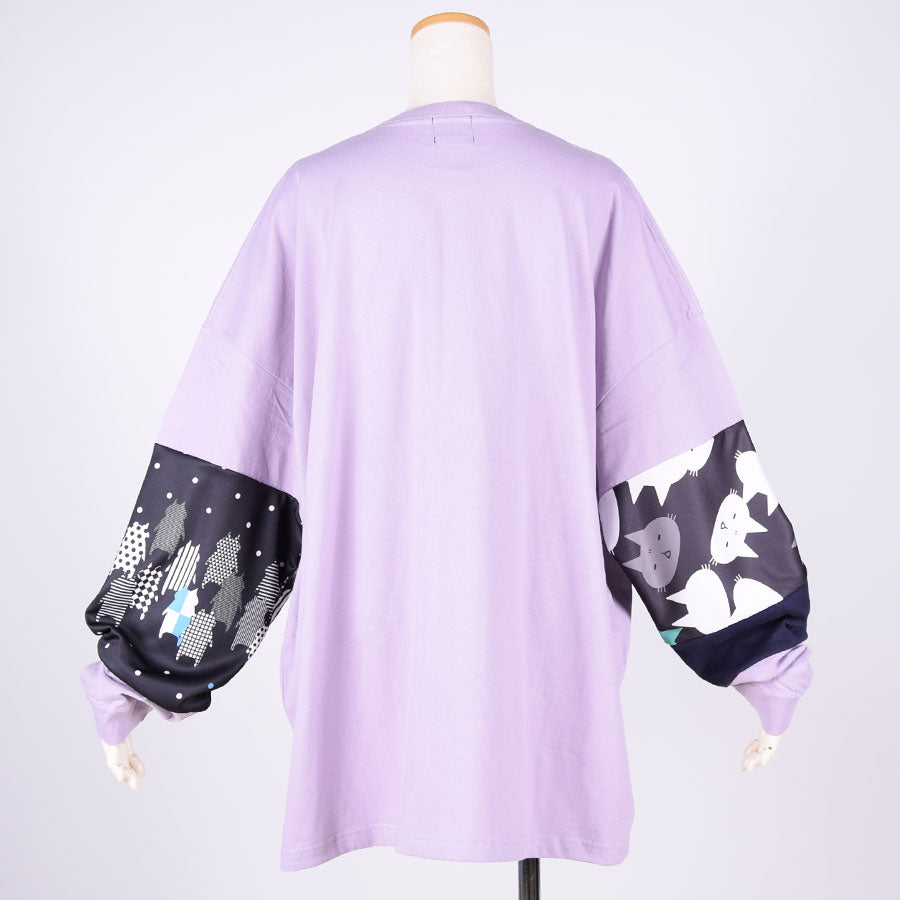 MINT NeKO パッチワークカットソー PUR