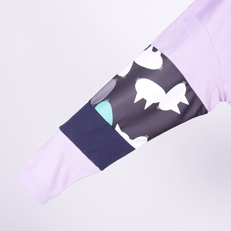 MINT NeKO パッチワークカットソー PUR