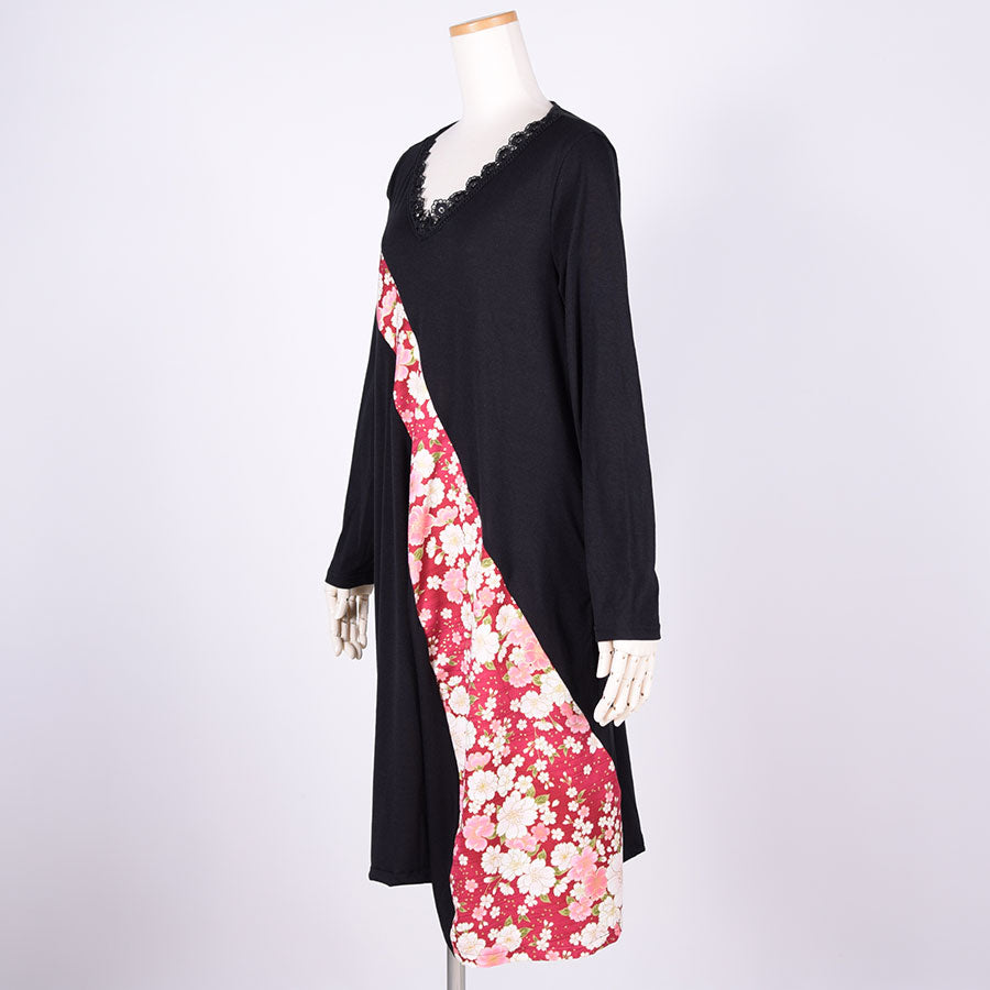 【One of a kind】TKg Japanese Pattern Switching Dress