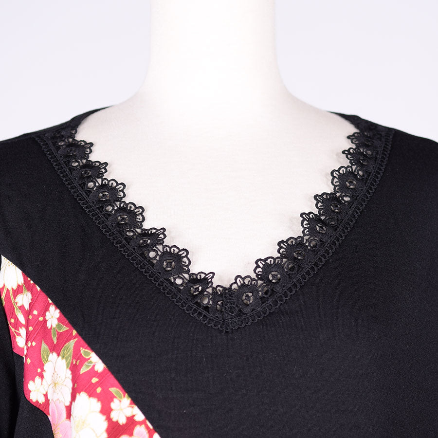【One of a kind】TKg Japanese Pattern Switching Dress