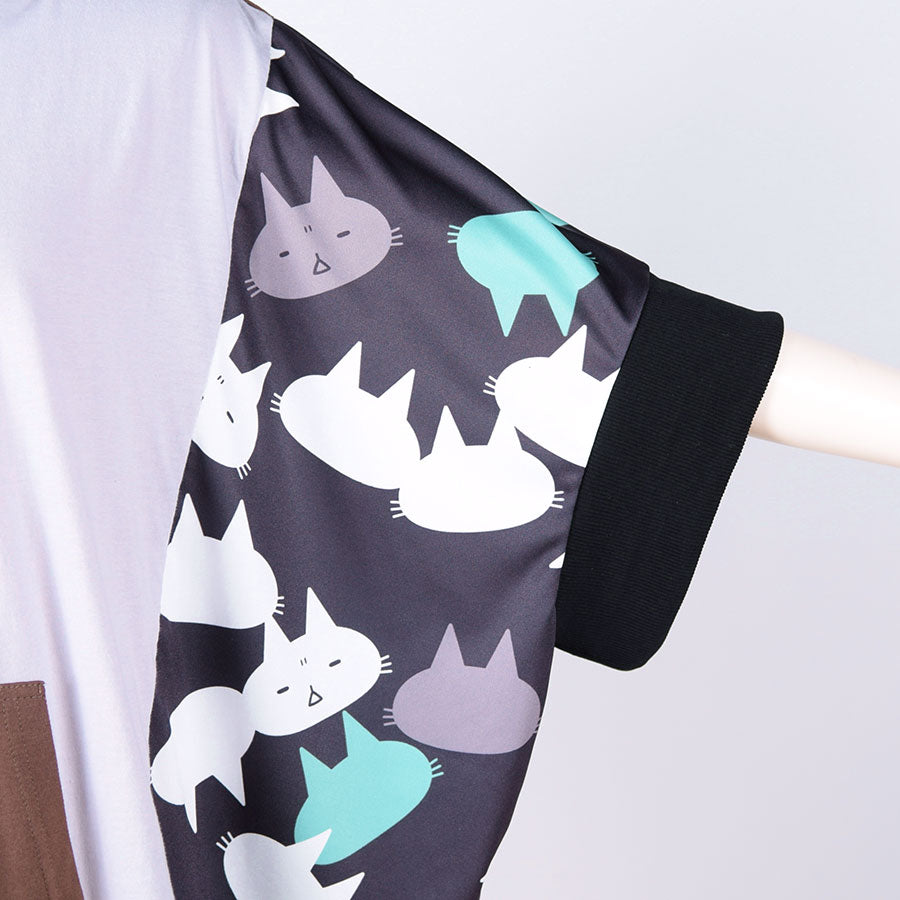 MINT NEKO Multicolor Patchwork Hoodie  / GY