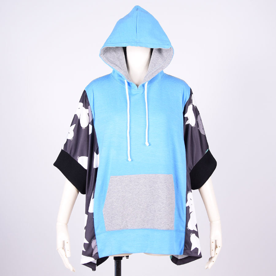 MINT NEKO Multicolor Patchwork Hoodie  / BL