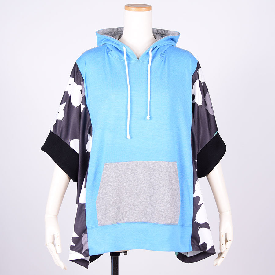MINT NEKO Multicolor Patchwork Hoodie  / BL