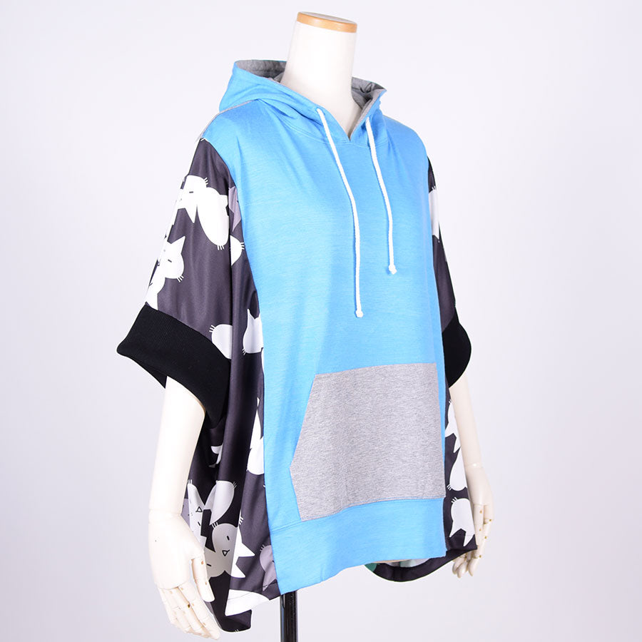 MINT NEKO Multicolor Patchwork Hoodie  / BL