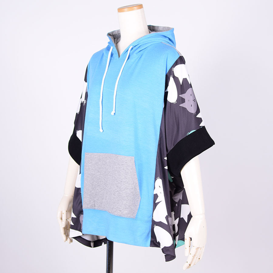 MINT NEKO Multicolor Patchwork Hoodie  / BL