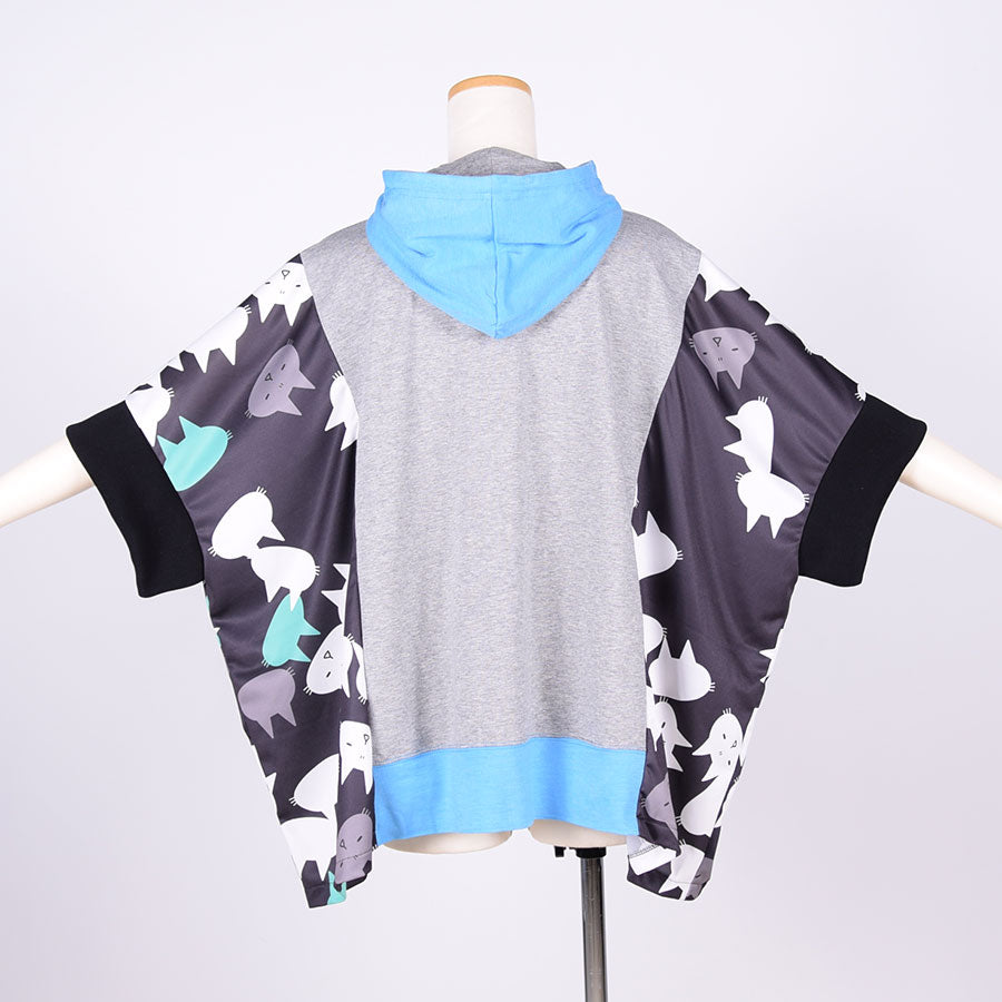 MINT NEKO Multicolor Patchwork Hoodie  / BL