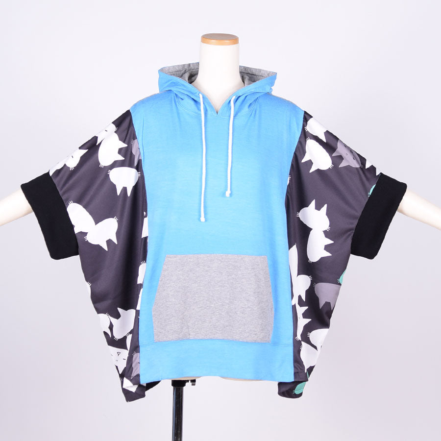 MINT NEKO Multicolor Patchwork Hoodie  / BL