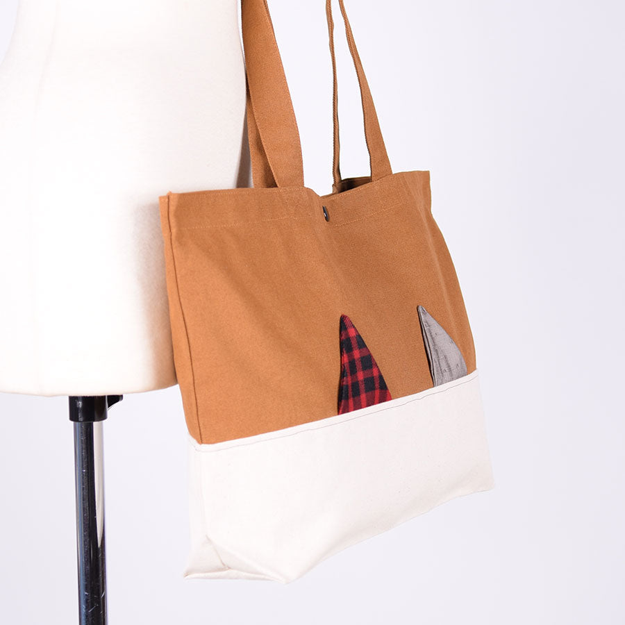 MINT NeKO Patchwork Canvas Tote Bag / G