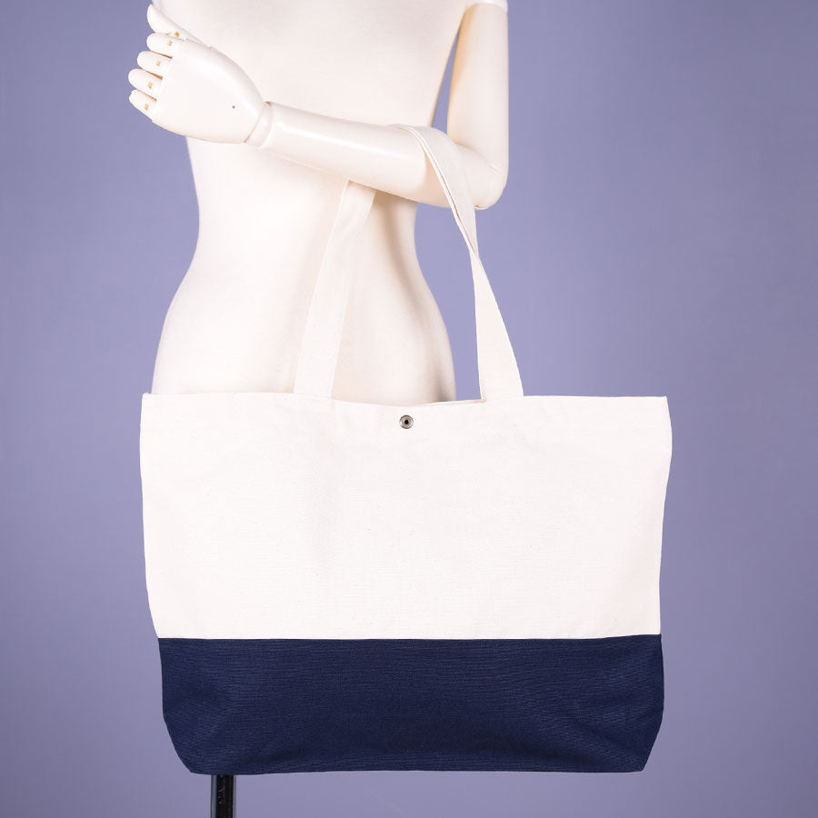 MINT NeKO Patchwork Canvas Tote Bag / D