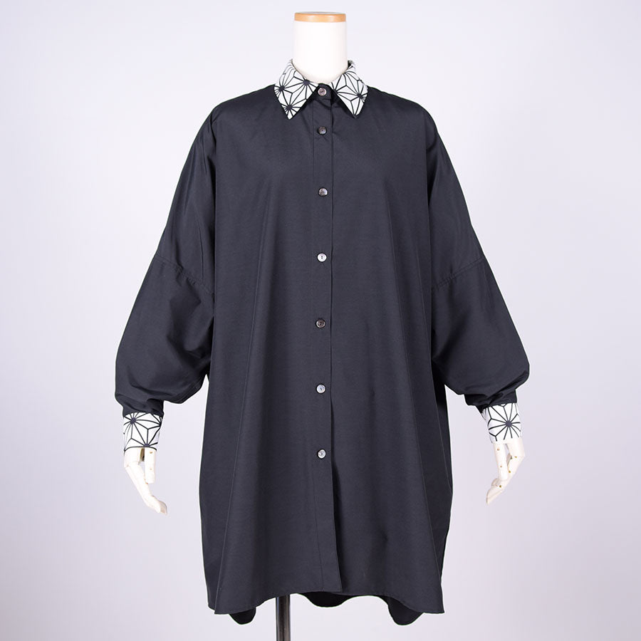 gouk ビッグシャツコート BK-WH